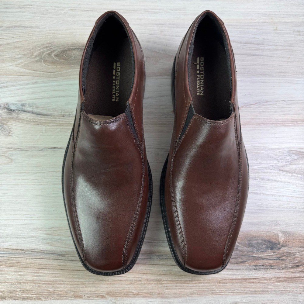 Bostonian‎ Flexlite Bolton Mens Brown Leather Slip On Loafers Dress Shoes 12 XW